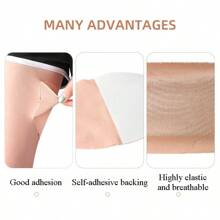 Manguito de pierna elástico para rodilla, envoltura antirroce para muslo, soporte de pierna invisible antifrición
