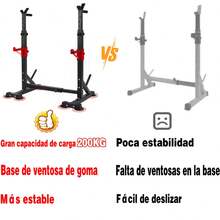 Banco Jumei Gimnasio Multifuncional 50x50 Ejercitador Pecho(Mancuernas no incluidas) - Negro - Ver 6