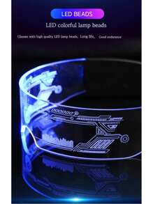 1pc LED 7-Color Illuminated Glasses - Sci-Fi Honeycomb Design - Futuristic Technology Style Glasses - Cyberpunk Eyewear - Cool Colorful Glasses - Dual Control 12 Modes - Curved Dual Temples Design (Stable Wear, Less Likely To Fall Off) - Perfect Gift - Birthday Gift - Ideal Present - Surprise Gift - Holiday Gift - Seasonal Gift - Halloween Gift - Christmas Gift - Stunning Costume Effect - Unlock Your Cyberpunk World - Gift - Toy