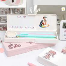 Set da 17 pezzi di adesivi estivi cartoni animati Sha Tin per bikini, resort, decorazione di album, planner giornalieri, diari, forniture scolastiche, back to school