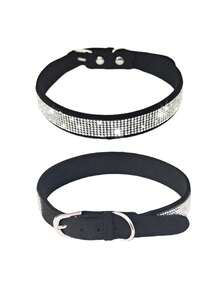 1 Stück funkelnder Wasserdiamantkragen für Haustiere, koreanisches Samt-Halsband, super feiner funkelnder Diamantsticker, verstellbarer Hundehalsband, Katzenprodukte, Hunde- und Katzenhalsbänder, geeignet für den Alltag, Gassi gehen mit Hunden und Katzen, das beste Geschenk für Hunde