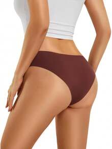 Seamless Women's Underwear - No Show Bikini Panties & Briefs, 6-Pack - A-6 Pack 6 Colors - View 2