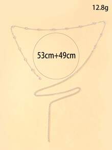 STONEFANS 1 Stück silberne minimalistische, sexy, transparente Kristall Taille Kette für Bikini