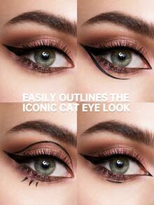 CATKIN 柔滑细腻液体眼线笔，显色度高，防水，轻松打造浓郁精准的线条，C01 真黑 - C01 Ture Black - 查看 3