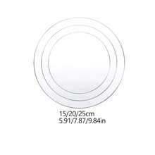 2Pcs Reusable Acrylic Cake Disc Round Happy Birthday Cake Base Plate Blank Acrylic  Topper For Layered Cakes Decorating Tools