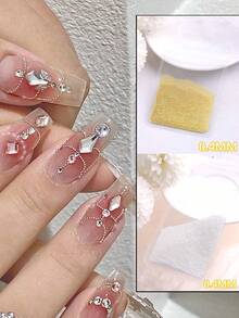 Hạt trứng cá muối mini bằng thép không gỉ 0,4mm-1,0mm, hạt bi siêu nhỏ bằng bạc dùng trang trí móng tay, dụng cụ làm móng bằng gel, phụ kiện trang trí móng, đá quý trang trí móng - Vàng - Xem 14