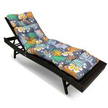 Outdoor Folding Lounger Chair Cushion Recliner Rocking Chair Sofa Mat Chair Cushion For Yard Patio Beach Pool Deck For Outdoor Folding Chaise Lounge Chair Cushion For Beach Sunbathing Patio - 彩色 - 查看 10