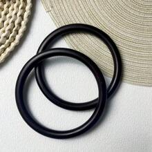1pc New Wooden Round Ring Handles For DIY Wallets, Handbag Making, Craft Gift Box Handles, Weaving Accessories