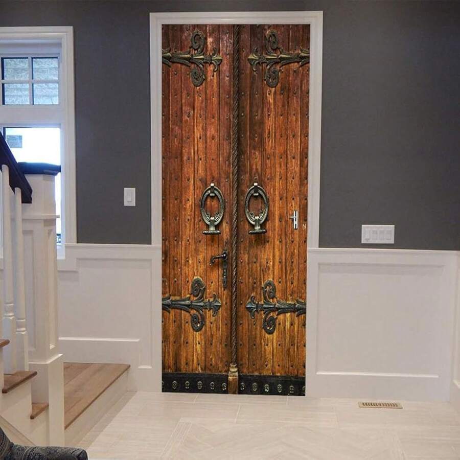 Limited Special Offer COLORSPRING 3D Door Sticker Wallpaper, Door Murals Decals Peel And Stick, Removable Self-Adhesive Wall Mural Covers Decorative (MT-8187) - Dm-033 - Xem 1