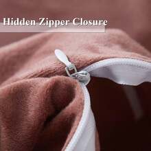 DIvellow Velvet Duvet Cover Queen Set Sage Green Comforter Cover 3Pcs Ultra Soft Cover Breathable Solid Luxury Flannel Velour Duvet Cover Zipper Closure Corner Tie - 腮紅粉紅 - 查看 7