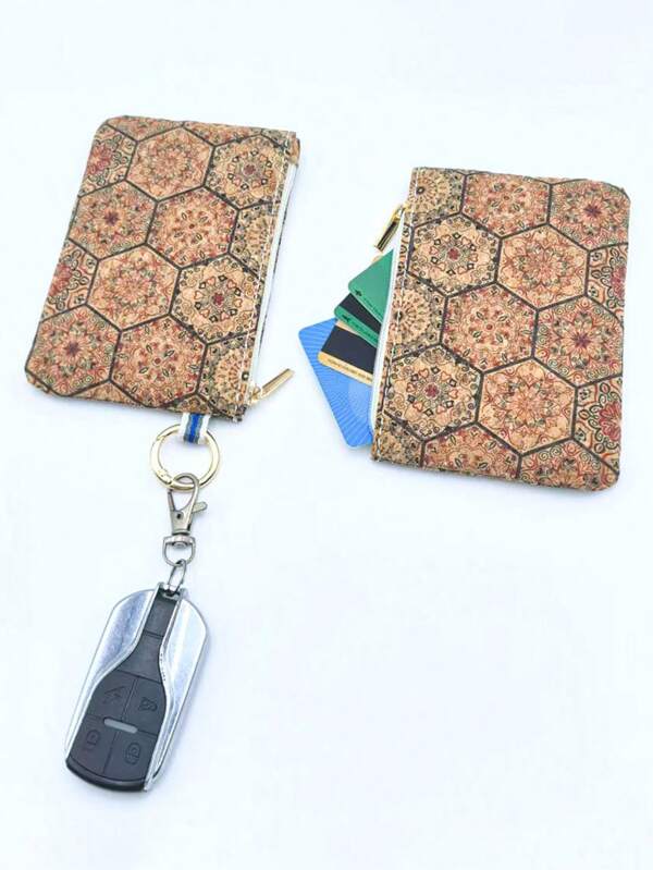 1 PC Of Women's Coin Purse, New Retro Cracked Bark Retro Pattern Simple Hand-Held Small Bag, Suitable For Storing Coins, Loose Change, Cards And Keys, Simple And Personalized Ultra-Thin Coin Bag, With Random Retro Pattern Positions