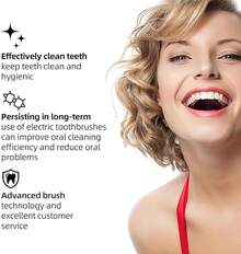 Toothbrush Set, Equipped With 10 Brush Heads And Travel, IPX8 Waterproof, 2-Minute Timer, 42000 High-Frequency Vibrations, 5 Modes, First Choice Giving - 深藍色 - 查看 3