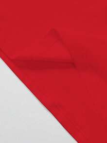 Letter Print Crew Neck T-Shirt, Casual Loose Fit Short Sleeve Summer T-Shirt Top, For Women - Red - View 6