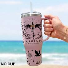 1pc Set Fourth Wing UV DTF Transfer Stickers, High-Quality Waterproof Bottle Decals, For 40Oz Tumblers, DIY Wrap-Style Plastic Glass Decoration Transfer Paper