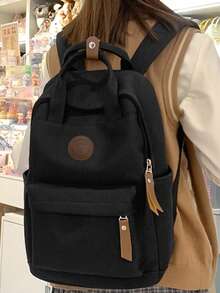 Women's Small Bag Fashion Retro Backpack Portable Nostalgic Backpack File Bag Commuting Small Backpack - Multicolor - View 7