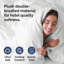 Cover Queen Size Set - Extra Soft Queen Size Duvet Cover 90 X 90 With 2 Pillow Shams - Hotel Luxury Easy Care And Fade Free W/ Zipper Closures & Ties - Breathable Bedding Set (Light Sage Green) - 01 - 白色(無被子) - 查看 3
