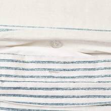 Farmhouse Stripe Reversible Cotton Duvet Cover Set, 2 Piece Set, Twin XL, Navy - Twin Bedding Set - Dorm Decor - Striped Duvet Cover For Kids Or Teens - Farmhouse Bedroom Decor - 藍色 - 查看 5