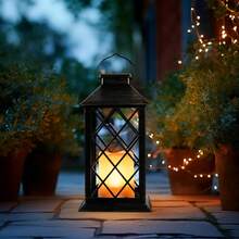 1 件户外防水太阳能灯、带 LED 闪烁无焰蜡烛的悬挂式太阳能灯、户外太阳能灯、户外装饰灯、户外装饰太阳能灯、庭院户外灯、户外、花园、户外、餐桌用悬挂式太阳能灯 - 彩色 - 查看 8