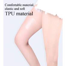 Envoltura elástica y transparente sin costuras para protección del muslo, rodilla y pantorrilla contra el roce