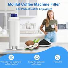 1/2/3/4 Repuestos de filtros de máquina de café para DeLonghi DLSC002, cartuchos de filtro de agua con carbón activado suavizante, compatibles con ECAM, ESAM, ETAM, BCO, EC, de vuelta a la escuela