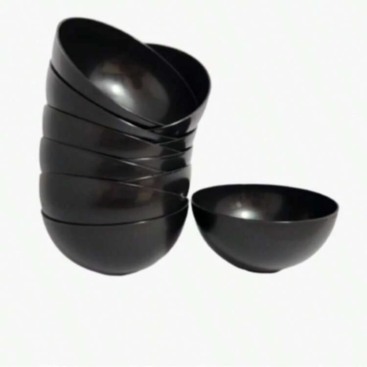 Kit 10 Units Plastic Bowls 370ml - Black - View 2