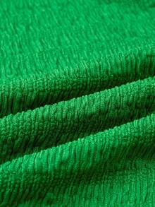 女士加大码春夏露肩连体裤，适合度假，时尚外出装，绿色节日装饰的关键季节性单品