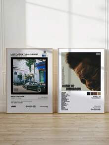 1 pieza Póster de álbum, póster de impresión en lienzo, póster de rap, póster de música, arte de pared de moda, arte de pared de música, decoración de pared, regalo para amantes de la música, decoración de pared para dormitorio, sala de estar, oficina, sin marco