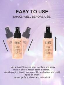 身体高光喷雾，速干不粘腻，液体闪光高光，持久亮泽，适合派对、音乐节妆容 - 彩色 - 查看 5