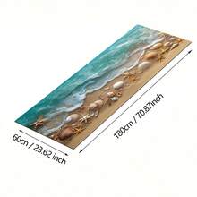 1 pezzo Tappetino antiscivolo in silicone con stampa di conchiglie e stelle marine, tappeto da bagno, tappetino doccia in piedi, tappetino da bagno elegante per la lavanderia, vassoio doccia lavabile e carino, accessorio per la decorazione della casa, adatto per soggiorno, camera da letto, cucina, ingresso, idea regalo per la casa