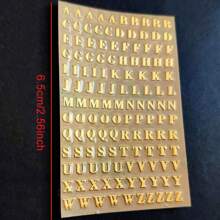 1 Stück Goldene 26 Buchstaben Buchstaben Aufkleber, DIY Kerze Aromatherapie Stein Dekoration Metallischer Aufkleber