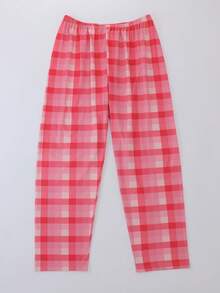 3件套轻薄女士短袖睡衣，包含短裤、长裤和圆领T恤。舒适宽松，可爱腊肠犬印花，四季皆宜，居家穿着皆宜 - 粉色 - 查看 10