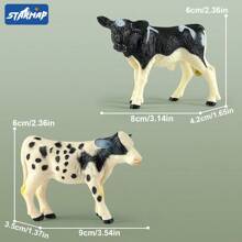 Realistic Farm Animal Figurines Toys Set, Plastic Learning Educational Playset Animal Themed Party Supplies For Easter Egg Birthday Christmas,Farm World - Pig, Goose, Chicken, Duck, Dairy Cow, Donkey, Water Buffalo, Sheep, Rabbit, Dog, Cat, Parrot Farm Animal Toys For Kids Girls Boys Ages 3+