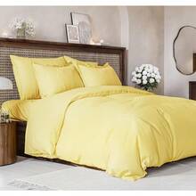 Cover Queen Size Set - Extra Soft Queen Size Duvet Cover 90 X 90 With 2 Pillow Shams - Hotel Luxury Easy Care And Fade Free W/ Zipper Closures & Ties - Breathable Bedding Set (Light Sage Green) - 40 - 黃色(無被子) - 查看 8