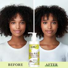 Goiple 3pcs Curl Defining Cream, Leave - In Conditioner Spray, Detangling Brush For Curl Enhancing, Frizz Taming, Moisture Locking, Shine Boosting, Definition Adding, Hair Hydrating, Daily Styling, Salon - Like Finish, Women With Straight, Wavy, Curly, Coily Hair - Creamy White 3-piece Set - View 6