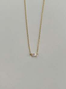 Shescity 1 Set Of 3 Pieces Stylish Zirconia Pendant Necklace Set Suitable For Women's Daily Banquet Wear