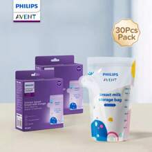 Philips Avent 30 pezzi 200ml Borse per la conservazione del latte materno Avent per refrigerazione e conservazione, borse portatili per lo stoccaggio con beccuccio