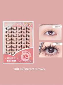 100/120 racimos de pestañas postizas de girasol estilo slouchy sin pegamento, autoadhesivas, con espigas de trigo de gran capacidad. Racimos de pestañas, pestañas individuales, pestañas postizas