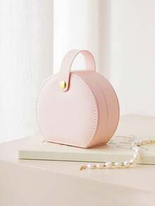 1pc Portable Jewelry Organizer,Case Small Jewelry Boxes,Creative Portable Jewelry Storage Box,Portable Travel Jewelry Box,Bridal Bridesmaid Gift Box,Small Organizers Display Storage Box,Portable PU Leather Jewelry Box,Jewelry Box, Necklace Storage Box - Multicolor - View 13
