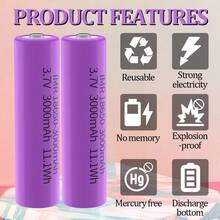 2/4/8/10 Pack 18650 Rechargeable Battery 3.7Volt Li-Ion Batteries 3000mAh Button Top For LED Flashlights Headlamps, Solar Lights & More - 2 Đếm - Xem 5