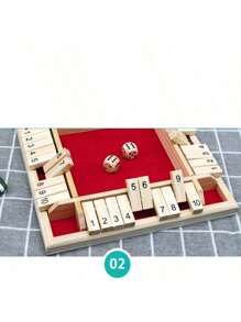1 Juego de Mesa de Madera, Juego de Mesa Digital Clásico de 4 Paneles con Volteo, Apto para 2-4 Jugadores para Participar al Mismo Tiempo, Simple y Divertido para Fiestas Familiares, Adecuado para Juegos de Mesa de Adultos, Regalos de Halloween y Navidad