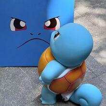 pokemon Pokemon 16cm Car-Mounted Standing Squirtle Car Decoration Roof Vinyl Car Tail Doll Car External Pendant Home Desktop Ornaments Computer Desk Ornaments Doll