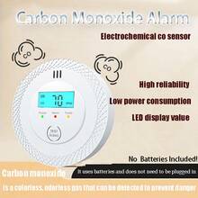 XUK 3pcs Carbon Monoxide Detectors With Digital PPM Display, Test Button & Easy Installation - Battery-Powered (No Batteries Included) For Home Safety, Gas Alert System | Compact Detector Design | Durable Detector