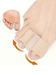 1-2pcs Toe Separators For Overlapping Toes - Comfortable Velvet Fabric, Ideal For Night & Home Use - Perfect Gift For Mother's Day