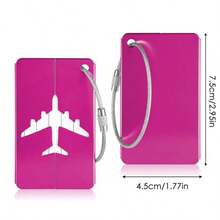 1pc/3pcs Personalized Luggage Tags For Suitcases,Bag Tags For Luggage Travel Luggage Tags With Privacy Name Card,Small Metal Luggage Tags Luggage Identifiers For Suitcases.Customized Text And Colour Gift. - Multicolor - View 17