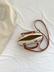 Bolso cruzado casual 2025 nuevo para mujer, elegante bolso cruzado de mano de paja