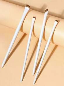 SHEIN X Milania 4pcs/7pcs/9pcs Eyeshadow Brush Smudge Eye Makeup Sleeper Silkworm Blade Detail Eyeliner Brush Complete Makeup Tools Makeup Brush Set Brush