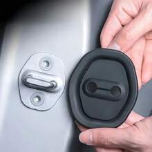 4 Pieces Of Silicone Car Door Lock Protection Sleeves, Rust Proof And Noise Reducing Interior Accessories, Suitable For All Car Models, Durable And Quiet Car Interior Accessories
