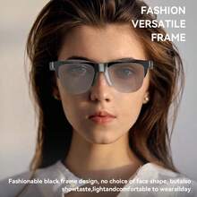 SIMSONLAB 2025 New Wireless HD Smart Glasses, Touch Control, HLFL Stereo Sound, Dual Speakers Directional Audio, Fashionable Lightweight & Comfortable - Black - View 4