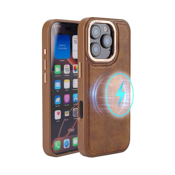 Étui de protection  véritable compatible avec Apple 16/14/15/14/13/12/Pro/Pro Max/PLUS MagSafe. Fort aimant, étui de téléphone  magnétique pour 16 Pro