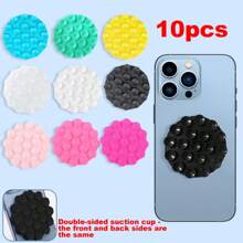 1 Stück/2 Stücke rechteckiger Silikonnapf-Handyhalter einseitig/doppelseitig, 10 Farboptionen, tragbarer & beweglicher Handyhalter, Handyhalterung